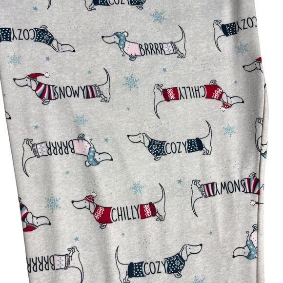 Dachshund Dogs Pajama Pants Wimen’s Size 3X Joggers Style Winter Christmas - Picture 5 of 8